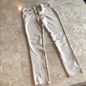Stretchy beige high waisted pants